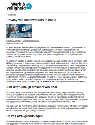 Privacy van medewerkers 